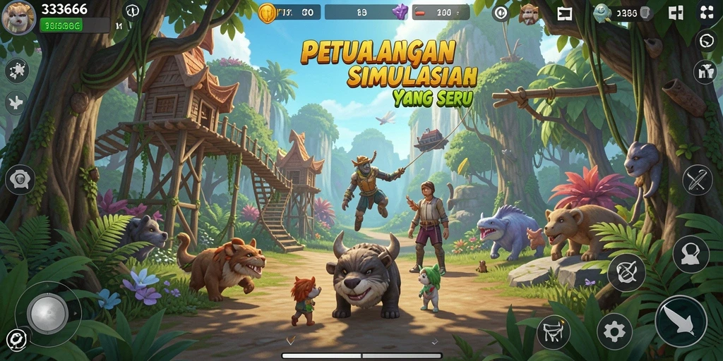 Tampilan gameplay dari 333666 yang mengasyikkan dan penuh tantangan.