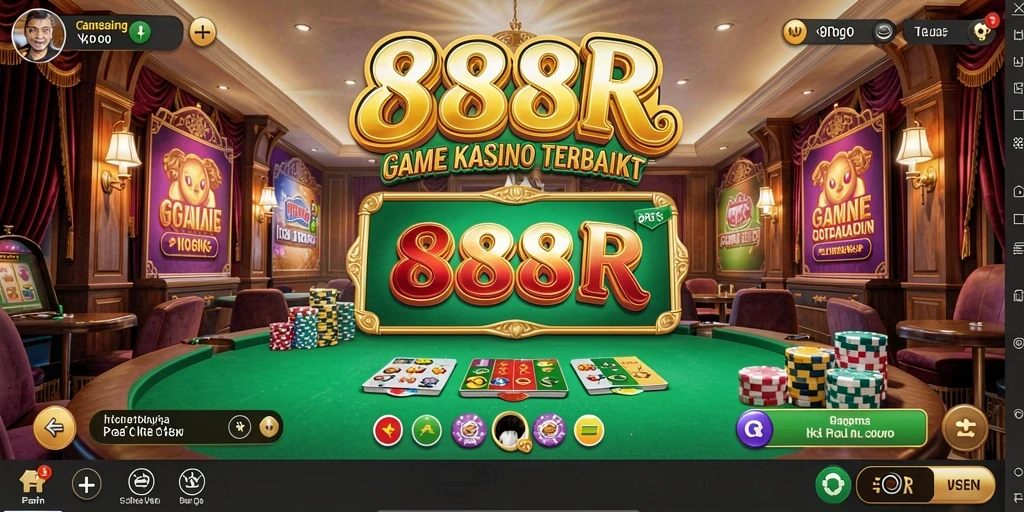 Screenshot gameplay 888R yang menampilkan keseruan permainan Kasino.