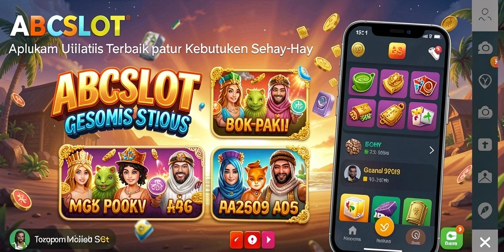 Tampilan antarmuka pengguna aplikasi ABCSLOT yang elegan dan mudah digunakan.