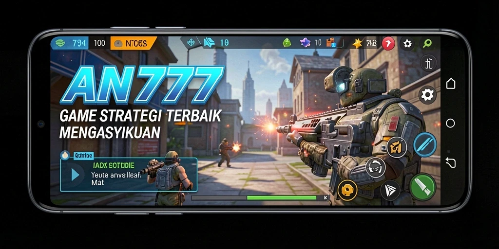 Tangkapan layar gameplay eksplosif dan strategis AN777.