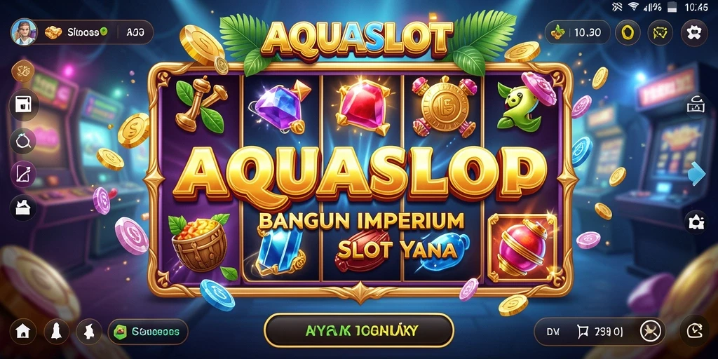 Tampilan menakjubkan dari gameplay AQUASLOT di kasino virtual.