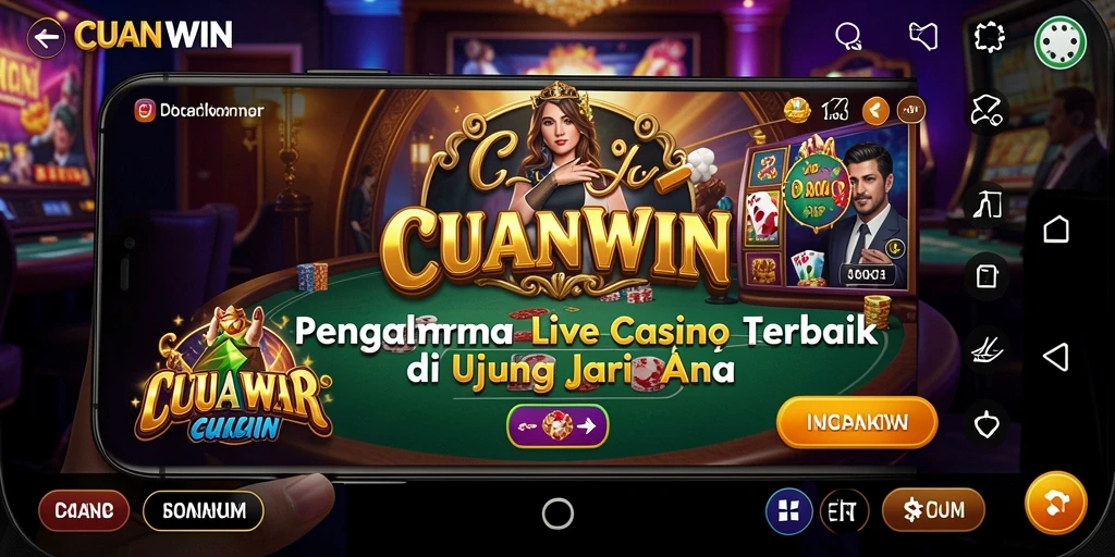 Tampilan gameplay Live Casino yang seru dan interaktif di CUANWIN.