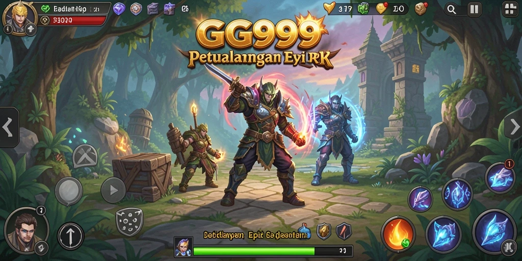 Screenshot dari gameplay RPG GG999 yang menakjubkan dan penuh aksi.