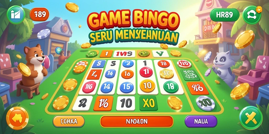 Tampilan permainan bingo seru dari HR89 dengan banyak interaksi pemain.