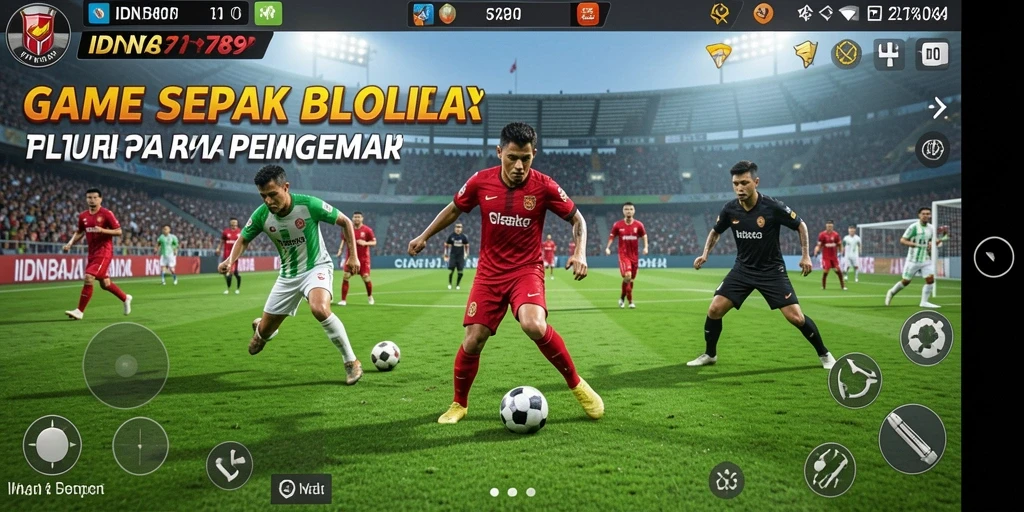 Screenshot dari gameplay IDN789 menampilkan aksi mendebarkan di lapangan.