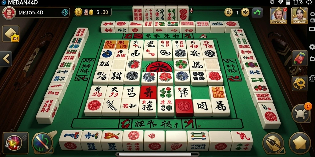 Tampilan gameplay Mahjong yang seru dan menantang.
