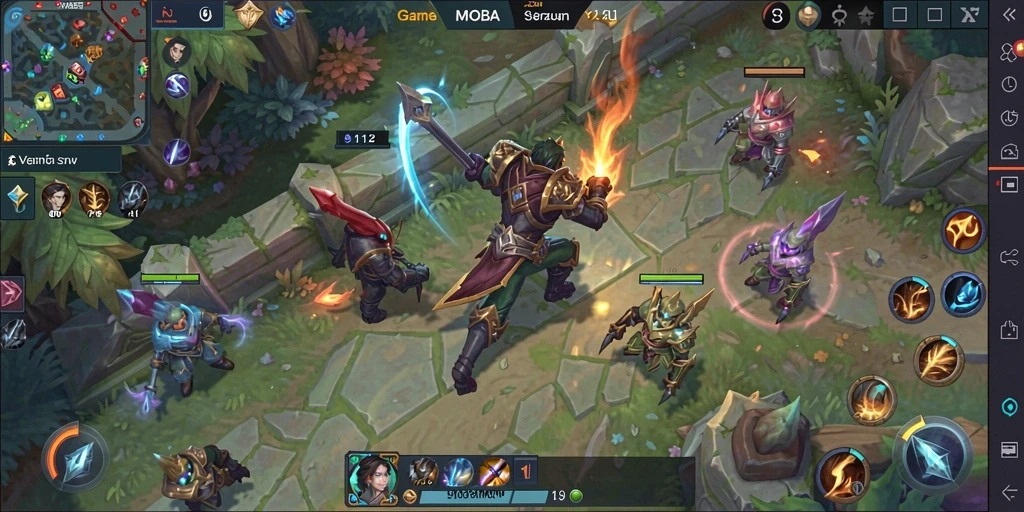 Tampilan screenshot utama OVABET menampilkan aksi seru dalam permainan MOBA.