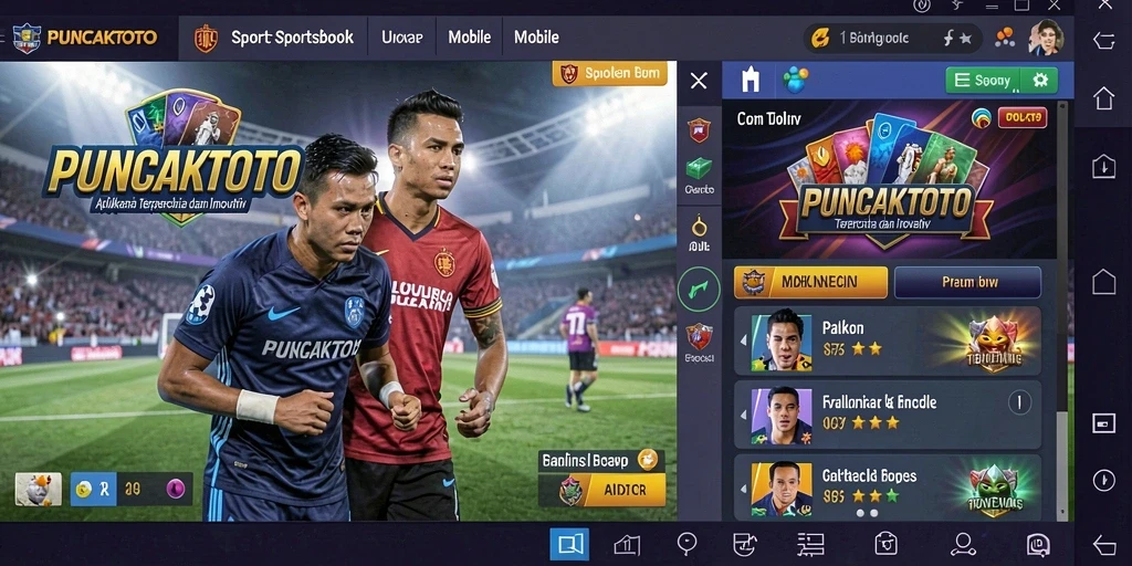 Screenshot utama PUNCAKTOTO yang menunjukkan gameplay taruhan olahraga.