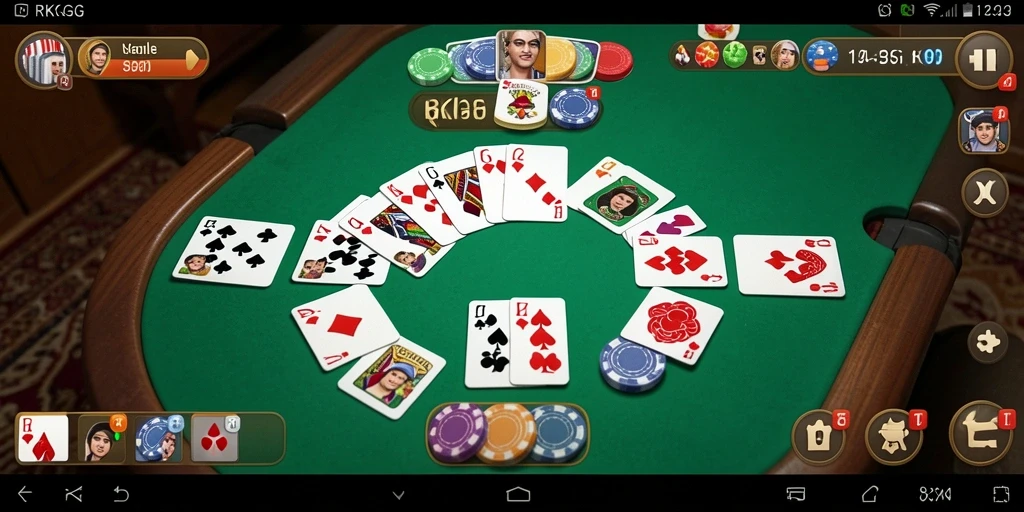 Tampilan seru gameplay Gaple RKGG dengan lawan yang menantang.