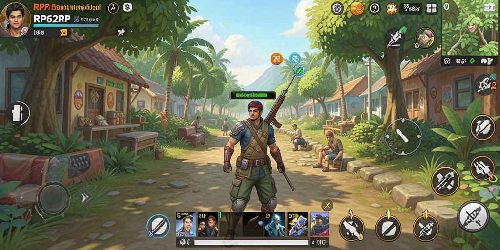 Tangkapan layar gameplay yang menampilkan interaksi karakter dalam RP62RP.