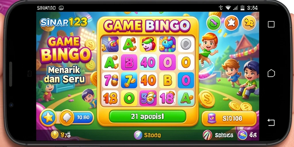 Tampilan gameplay Bingo yang menarik dan interaktif di SINAR123.